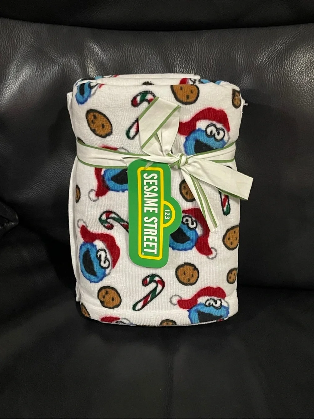 Christmas Sesame Street Cookie Monster Hand Towels, Set of 2